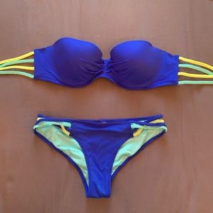 victoria secret royal blue bathing suit